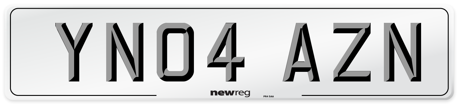 YN04 AZN Number Plate from New Reg